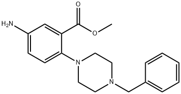 METHYL 5-AMINO-2-(4-BENZYLPIPERAZINO)BENZENECARBOXYLATE Struktur