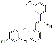 (Z)-3-[2-(2,4-DICHLOROPHENOXY)PHENYL]-2-(3-METHOXYPHENYL)-2-PROPENENITRILE Struktur