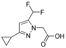 (3-CYCLOPROPYL-5-DIFLUOROMETHYL-PYRAZOL-1-YL)-ACETIC ACID Struktur