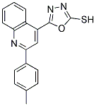 5-[2-(4-METHYLPHENYL)QUINOLIN-4-YL]-1,3,4-OXADIAZOLE-2-THIOL Struktur