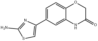 6-(2-AMINO-1,3-THIAZOL-4-YL)-2H-1,4-BENZOXAZIN-3(4H)-ONE Struktur