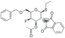 ETHYL-3-O-ACETYL-6-O-BENZYL-2,4-DIDEOXY-4-FLUORO-2-PHTHALIMIDO-1-THIO-BETA-D-GALACTOPYRANOSIDE Struktur