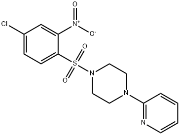 4-CHLORO-2-NITRO-1-((4-(2-PYRIDYL)PIPERAZINYL)SULFONYL)BENZENE Struktur