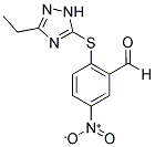 2-(5-ETHYL-2H-[1,2,4]TRIAZOL-3-YLSULFANYL)-5-NITRO-BENZALDEHYDE Struktur