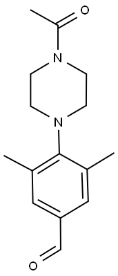 4-(4-ACETYLPIPERAZIN-1-YL)-3,5-DIMETHYLBENZALDEHYDE Struktur