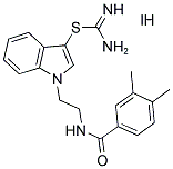 1-(2-[(3,4-DIMETHYLBENZOYL)AMINO]ETHYL)-1H-INDOL-3-YL IMIDOTHIOCARBAMATE HYDROIODIDE Struktur