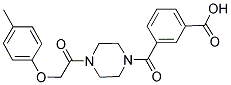 3-((4-[(4-METHYLPHENOXY)ACETYL]PIPERAZIN-1-YL)CARBONYL)BENZOIC ACID Struktur