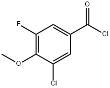 3-CHLORO-5-FLUORO-4-METHOXYBENZOYL CHLORIDE Struktur