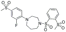 1-(2-FLUORO-4-METHANESULFONYL-PHENYL)-4-(2-METHANESULFONYL-BENZENESULFONYL)-[1,4]DIAZEPANE Struktur