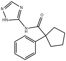 N-(2H-2,3,5-TRIAZOLYL)(PHENYLCYCLOPENTYL)FORMAMIDE Struktur