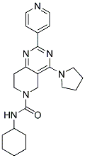 2-PYRIDIN-4-YL-4-PYRROLIDIN-1-YL-7,8-DIHYDRO-5H-PYRIDO[4,3-D]PYRIMIDINE-6-CARBOXYLIC ACID CYCLOHEXYLAMIDE Struktur