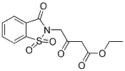 3-OXO-4-(1,1,3-TRIOXO-1,3-DIHYDRO-1LAMBDA6-BENZO[D]ISOTHIAZOL-2-YL)-BUTYRIC ACID ETHYL ESTER Struktur