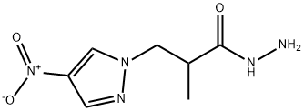 2-METHYL-3-(4-NITRO-PYRAZOL-1-YL)-PROPIONIC ACID HYDRAZIDE Struktur