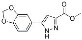 5-BENZO[1,3]DIOXOL-5-YL-1 H-PYRAZOLE-3-CARBOXYLIC ACID METHYL ESTER Struktur