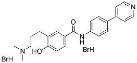 3-[3-(DIMETHYLAMINO)PROPYL]-4-HYDROXY-N-[4-(4-PYRIDINYL)PHENYL]BENZAMIDE DIHYDROBROMIDE Struktur