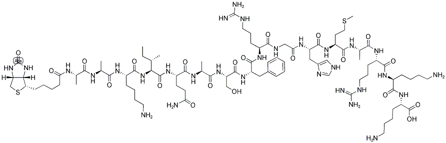 AAKIQASFRGHMARKK, BIOTINYLATED Struktur