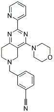 3-(4-MORPHOLIN-4-YL-2-PYRIDIN-2-YL-7,8-DIHYDRO-5H-PYRIDO[4,3-D]PYRIMIDIN-6-YLMETHYL)-BENZONITRILE Struktur