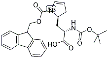 (S,S)-N-ALPHA-T-BUTYLOXYCARBONYL-3-(N'-9-FLUORENYLMETHYLOXYCARBONYL-PYRROLINE-5-YL)-ALANINE Struktur