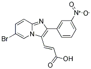 3-[6-BROMO-2-(3-NITRO-PHENYL)-IMIDAZO[1,2-A]-PYRIDIN-3-YL]-ACRYLIC ACID Struktur