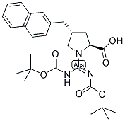 (2S,4R)-N,N'-BIS(BOC)-GAMMA-(2-NAPHTHYLMETHYL)-L-PROLINE CARBOXAMIDINE Struktur