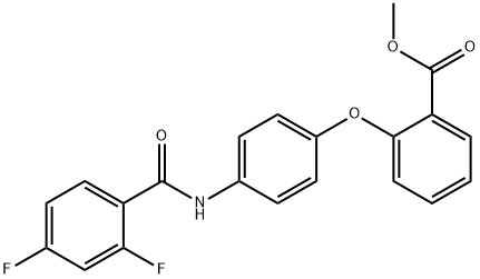 METHYL 2-(4-[(2,4-DIFLUOROBENZOYL)AMINO]PHENOXY)BENZENECARBOXYLATE Struktur