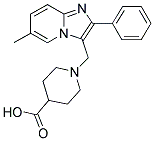 1-(6-METHYL-2-PHENYL-IMIDAZO[1,2-A]PYRIDIN-3-YLMETHYL)-PIPERIDINE-4-CARBOXYLIC ACID Struktur