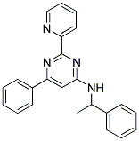 6-PHENYL-N-(1-PHENYLETHYL)-2-PYRIDIN-2-YLPYRIMIDIN-4-AMINE Struktur