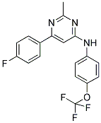 6-(4-FLUOROPHENYL)-2-METHYL-N-[4-(TRIFLUOROMETHOXY)PHENYL]PYRIMIDIN-4-AMINE Struktur