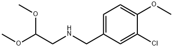 N-(3-CHLORO-4-METHOXYBENZYL)-2,2-DIMETHOXY-1-ETHANAMINE Struktur