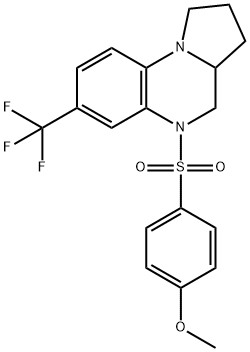 METHYL 4-([7-(TRIFLUOROMETHYL)-2,3,3A,4-TETRAHYDROPYRROLO[1,2-A]QUINOXALIN-5(1H)-YL]SULFONYL)PHENYL ETHER Struktur