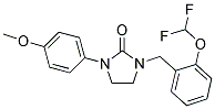 1-[2-(DIFLUOROMETHOXY)BENZYL]-3-(4-METHOXYPHENYL)IMIDAZOLIDIN-2-ONE Struktur