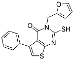 3-(2-FURYLMETHYL)-2-MERCAPTO-5-PHENYLTHIENO[2,3-D]PYRIMIDIN-4(3H)-ONE Struktur