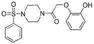 2-(2-OXO-2-[4-(PHENYLSULFONYL)PIPERAZIN-1-YL]ETHOXY)PHENOL Struktur