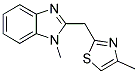 1-METHYL-2-[(4-METHYL-1,3-THIAZOL-2-YL)METHYL]-1H-BENZIMIDAZOLE Struktur