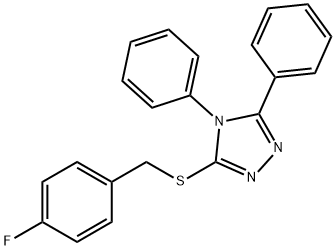 4,5-DIPHENYL-4H-1,2,4-TRIAZOL-3-YL 4-FLUOROBENZYL SULFIDE Struktur