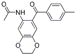 N-[7-(4-METHYL-BENZOYL)-2,3-DIHYDRO-BENZO[1,4]DIOXIN-6-YL]-ACETAMIDE Struktur