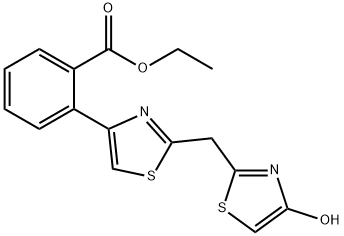 ETHYL 2-(2-[(4-HYDROXY-1,3-THIAZOL-2-YL)METHYL]-1,3-THIAZOL-4-YL)BENZENECARBOXYLATE Struktur