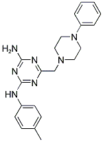 6-((4-PHENYLPIPERAZIN-1-YL)METHYL)-N2-P-TOLYL-1,3,5-TRIAZINE-2,4-DIAMINE Struktur