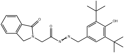 2-(2-(2-[3,5-DI(TERT-BUTYL)-4-HYDROXYBENZYL]DIAZENYL)-2-OXOETHYL)-1-ISOINDOLINONE Struktur