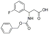 3-BENZYLOXYCARBONYLAMINO-3-(3-FLUORO-PHENYL)-PROPIONIC ACID Struktur