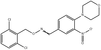 4-MORPHOLINO-3-NITROBENZENECARBALDEHYDE O-(2,6-DICHLOROBENZYL)OXIME Struktur