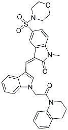 (Z)-3-((1-(2-(3,4-DIHYDROQUINOLIN-1(2H)-YL)-2-OXOETHYL)-1H-INDOL-3-YL)METHYLENE)-1-METHYL-5-(MORPHOLINOSULFONYL)INDOLIN-2-ONE Struktur