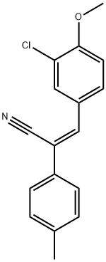 3-(3-CHLORO-4-METHOXYPHENYL)-2-(4-METHYLPHENYL)ACRYLONITRILE Struktur