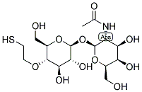 (BETA-1-[2-N-2-ACETAMIDO-2-DEOXY-D-GALACTOPYRANOSYL])-4-O-THIOETHYL-(BETA-1-D-GLUCOPYRANOSIDE) Struktur