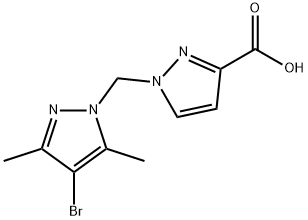 1-(4-BROMO-3,5-DIMETHYL-PYRAZOL-1-YLMETHYL)-1 H-PYRAZOLE-3-CARBOXYLIC ACID Struktur