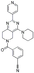 3-(4-PIPERIDIN-1-YL-2-PYRIDIN-4-YL-7,8-DIHYDRO-5H-PYRIDO[4,3-D]PYRIMIDINE-6-CARBONYL)-BENZONITRILE Struktur