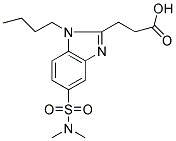 3-[1-BUTYL-5-[(DIMETHYLAMINO)SULFONYL]-1H-BENZIMIDAZOL-2-YL]PROPANOIC ACID Struktur