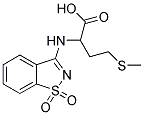 2-[(1,1-DIOXIDO-1,2-BENZISOTHIAZOL-3-YL)AMINO]-4-(METHYLTHIO)BUTANOIC ACID Struktur