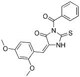 3-BENZOYL-5-(2,4-DIMETHOXY-BENZYLIDENE)-2-THIOXO-IMIDAZOLIDIN-4-ONE Struktur