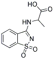 2-[(1,1-DIOXIDO-1,2-BENZISOTHIAZOL-3-YL)AMINO]PROPANOIC ACID Struktur